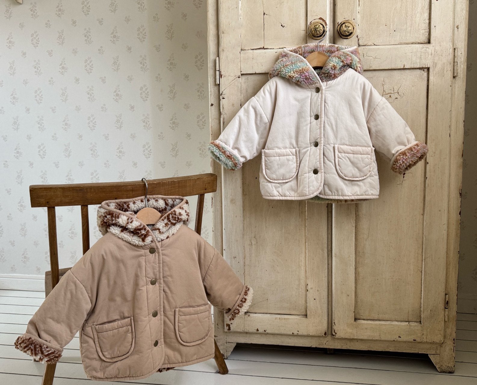 Kids W25 Sherpa Lined Reversible Hooded Jacket(1 - 6y) - 2 Colors kids outfit