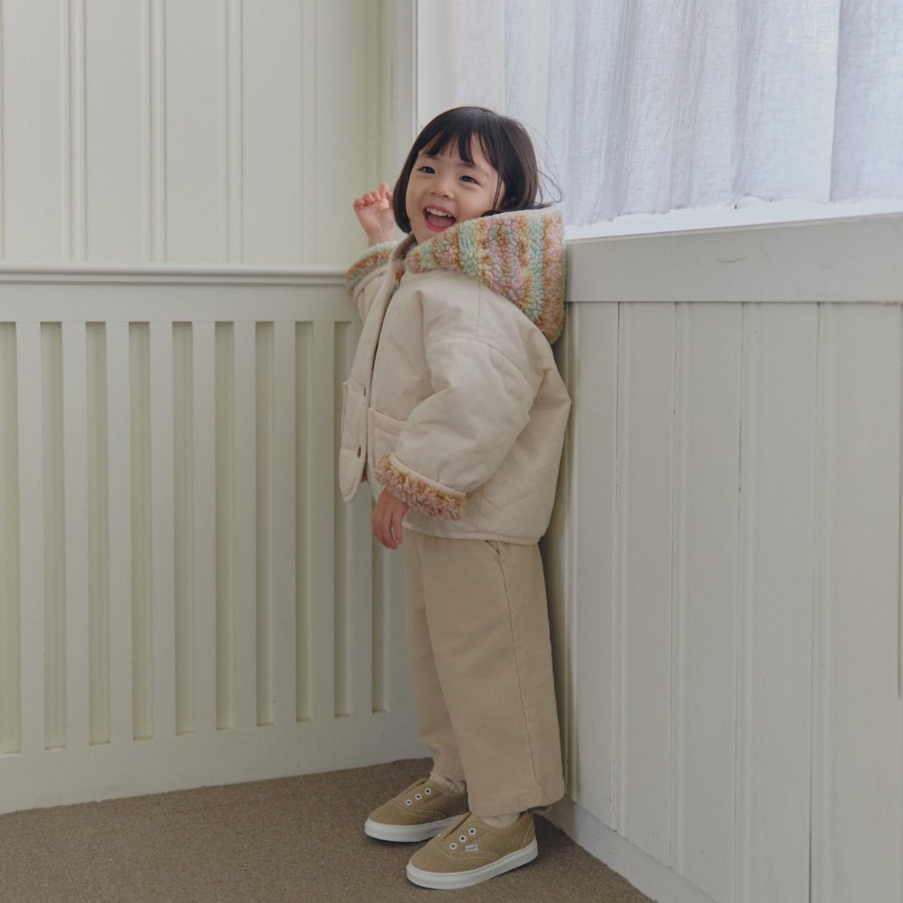 Kids W25 Sherpa Lined Reversible Hooded Jacket(1 - 6y) - 2 Colors kids outfit