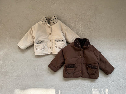Kids W25 Sherpa Lined Reversible Padded Jacket with Collar (1 - 6y) - 2 Colors kids outfit