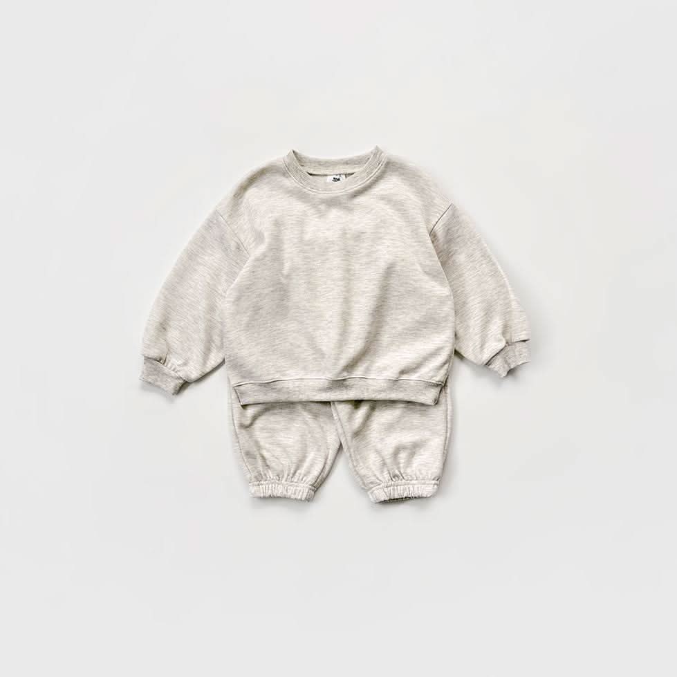 Kids Warm Brushed Fabric Basic Sweatshirt and Jogger Set (2 - 8y) - 8 Colors kids outfit