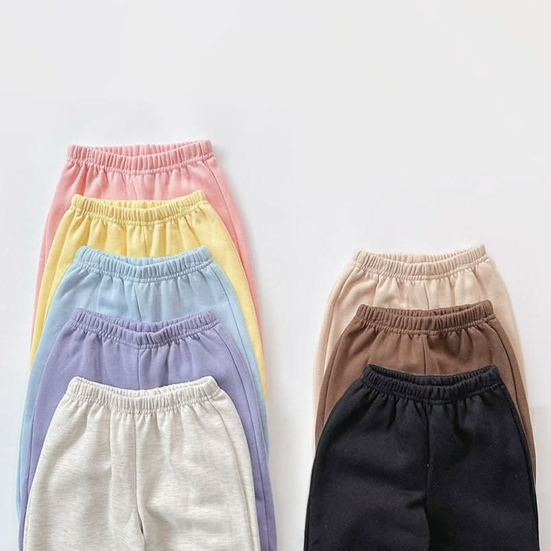 Kids Warm Brushed Fabric Basic Sweatshirt and Jogger Set (2 - 8y) - 8 Colors kids outfit