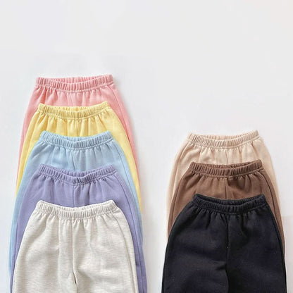 Kids Warm Brushed Fabric Basic Sweatshirt and Jogger Set (2 - 8y) - 8 Colors kids outfit