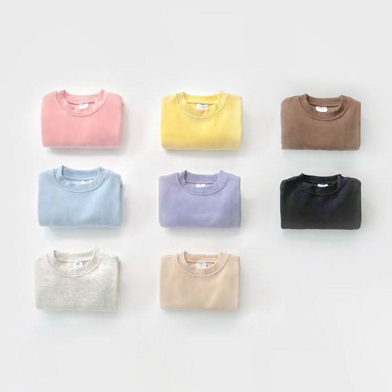Kids Warm Brushed Fabric Basic Sweatshirt and Jogger Set (2 - 8y) - 8 Colors kids outfit