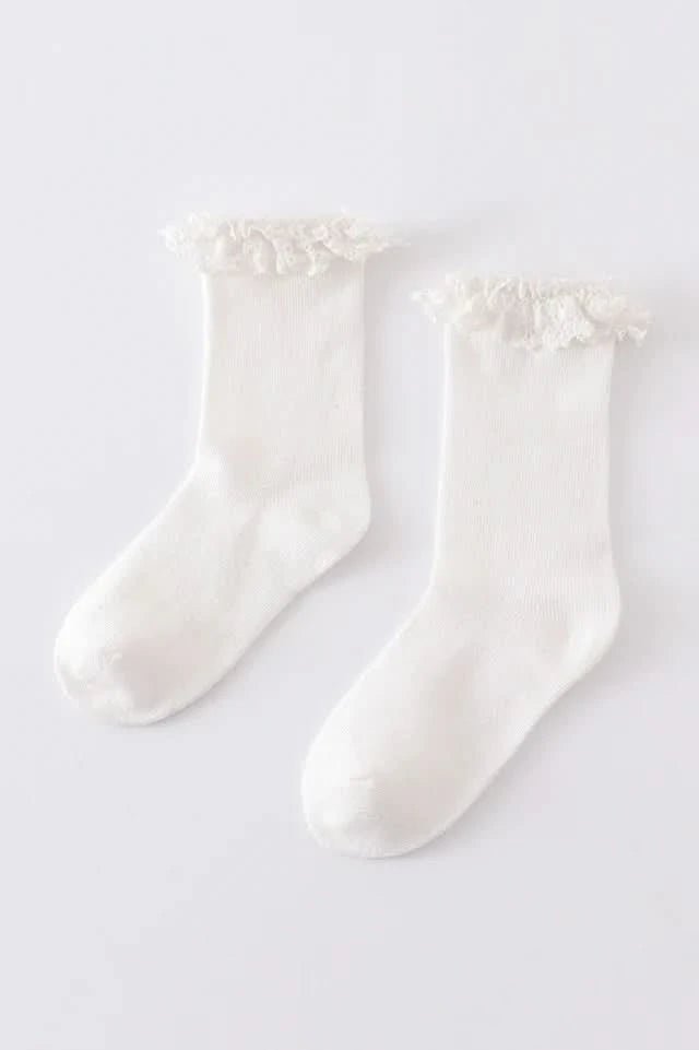 Knit Lace Girls Socks (0 - 6y) - 2 Colors kids outfit