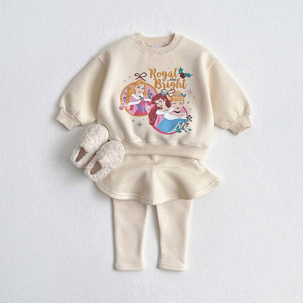 Toddler Disney Princess Print Sweatshirt and Skirted Leggings Set (4-6y) - 2 Colors
