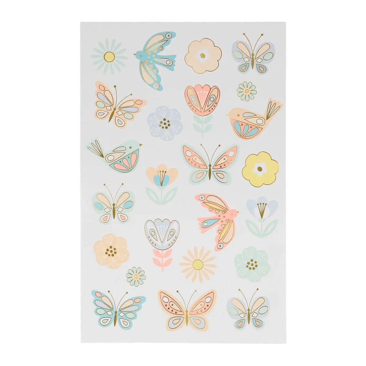 MeriMeri Birds & Butterflies Tattoo Sheets (x 2 sheets) kids outfit