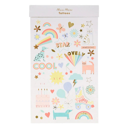 MeriMeri Fun Icon Tattoo Sheets (x 2 sheets) kids outfit