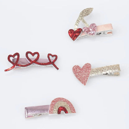 MeriMeri Love Hair Clips Set (8pk) kids outfit