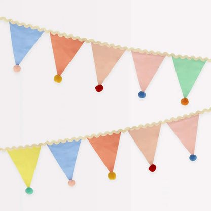 MeriMeri Pastel Pompom Flag Garland kids outfit