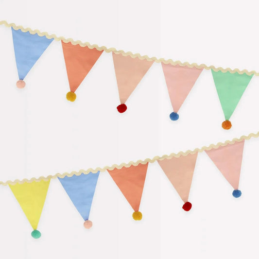 MeriMeri Pastel Pompom Flag Garland kids outfit