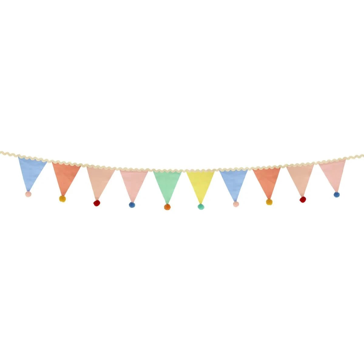 MeriMeri Pastel Pompom Flag Garland kids outfit
