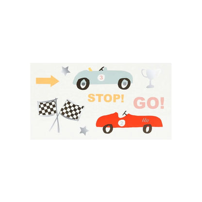 MeriMeri Race Cars Tattoos (x 2 sheets) kids outfit