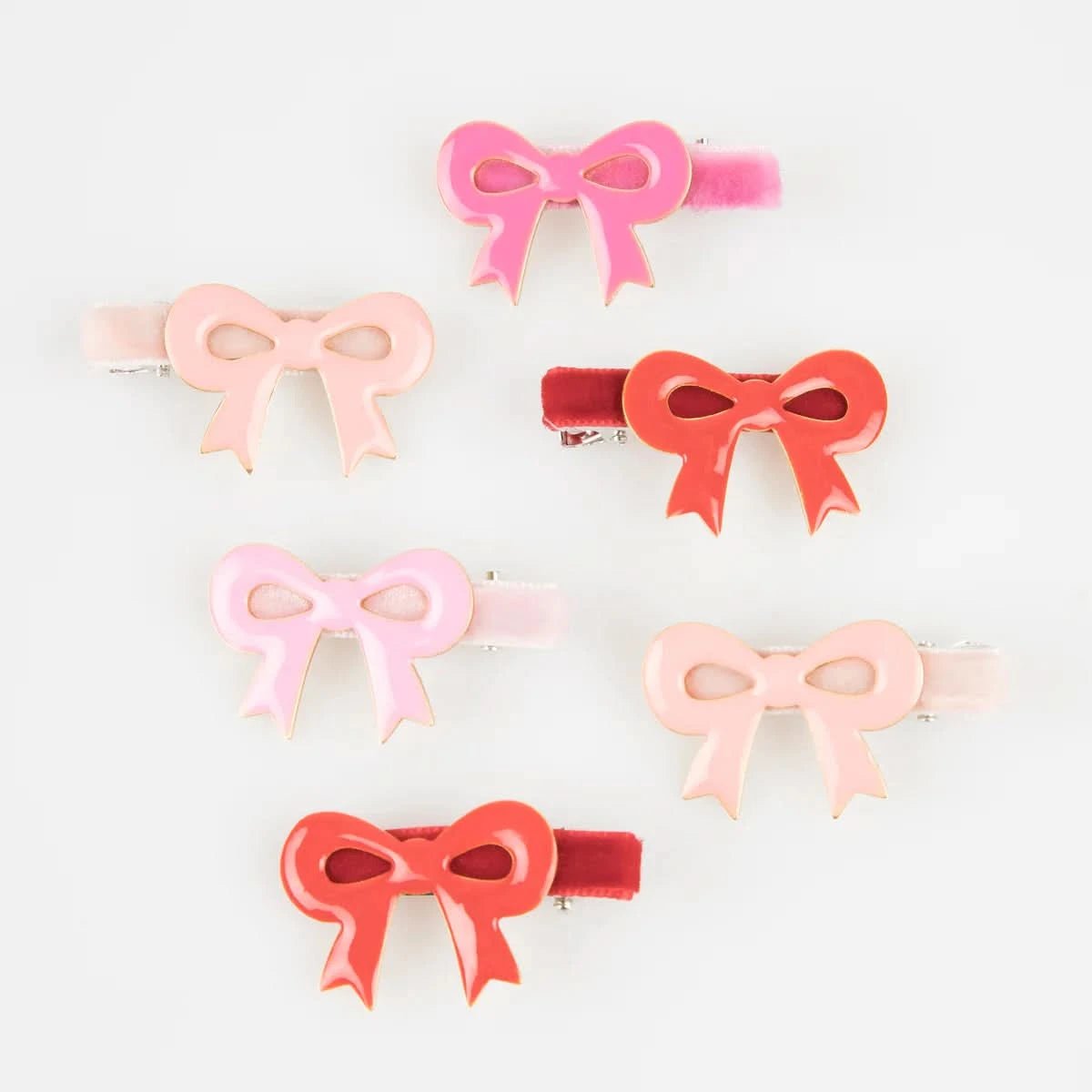 MeriMeri Valentine's Bow Hair Clips Set (6pk) kids outfit