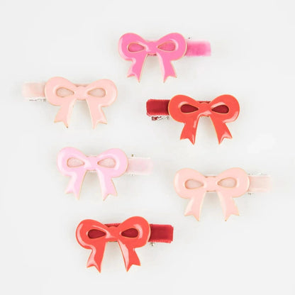 MeriMeri Valentine's Bow Hair Clips Set (6pk) kids outfit