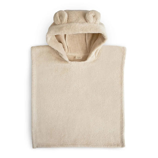 Mushie Bear Poncho Towel - Fog kids outfit