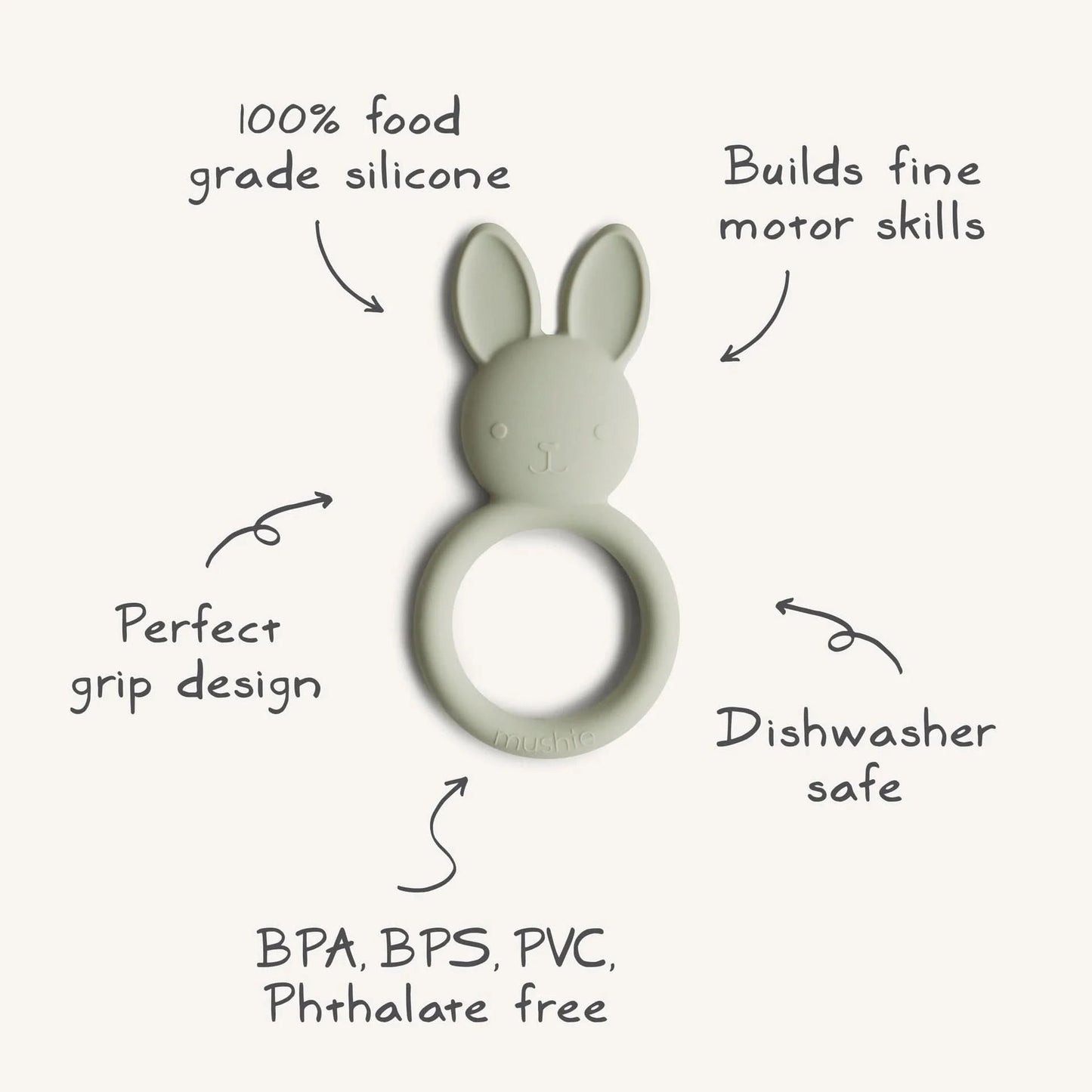 Mushie Bunny Teether kids outfit