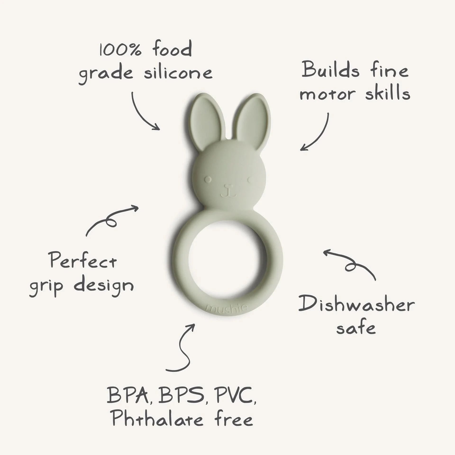 Mushie Bunny Teether kids outfit