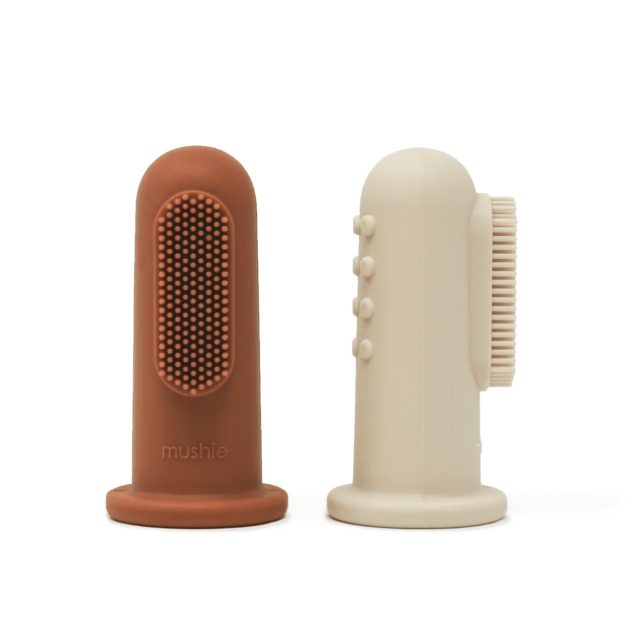 Mushie Finger Toothbrush - Clay/Shifting Sand kids outfit