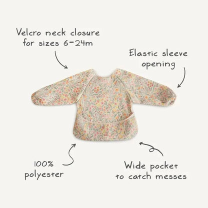 Mushie Long Sleeve Bib - Blush kids outfit