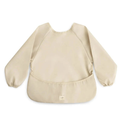 Mushie Long Sleeve Bib - Fog kids outfit