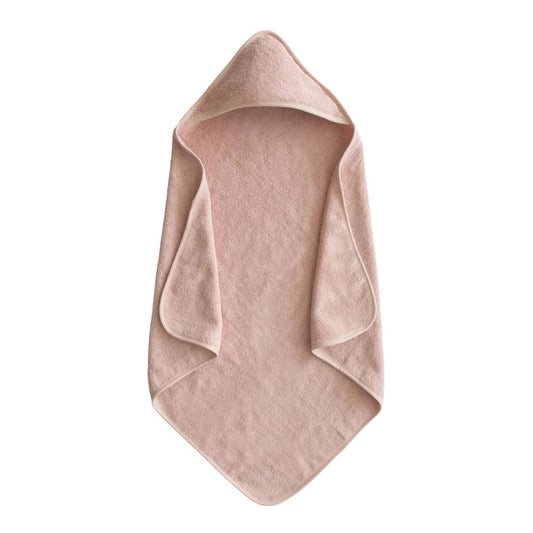 Mushie Organic Cotton Baby Hooded Towel - Blush kids outfit