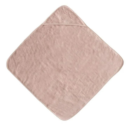 Mushie Organic Cotton Baby Hooded Towel - Blush kids outfit