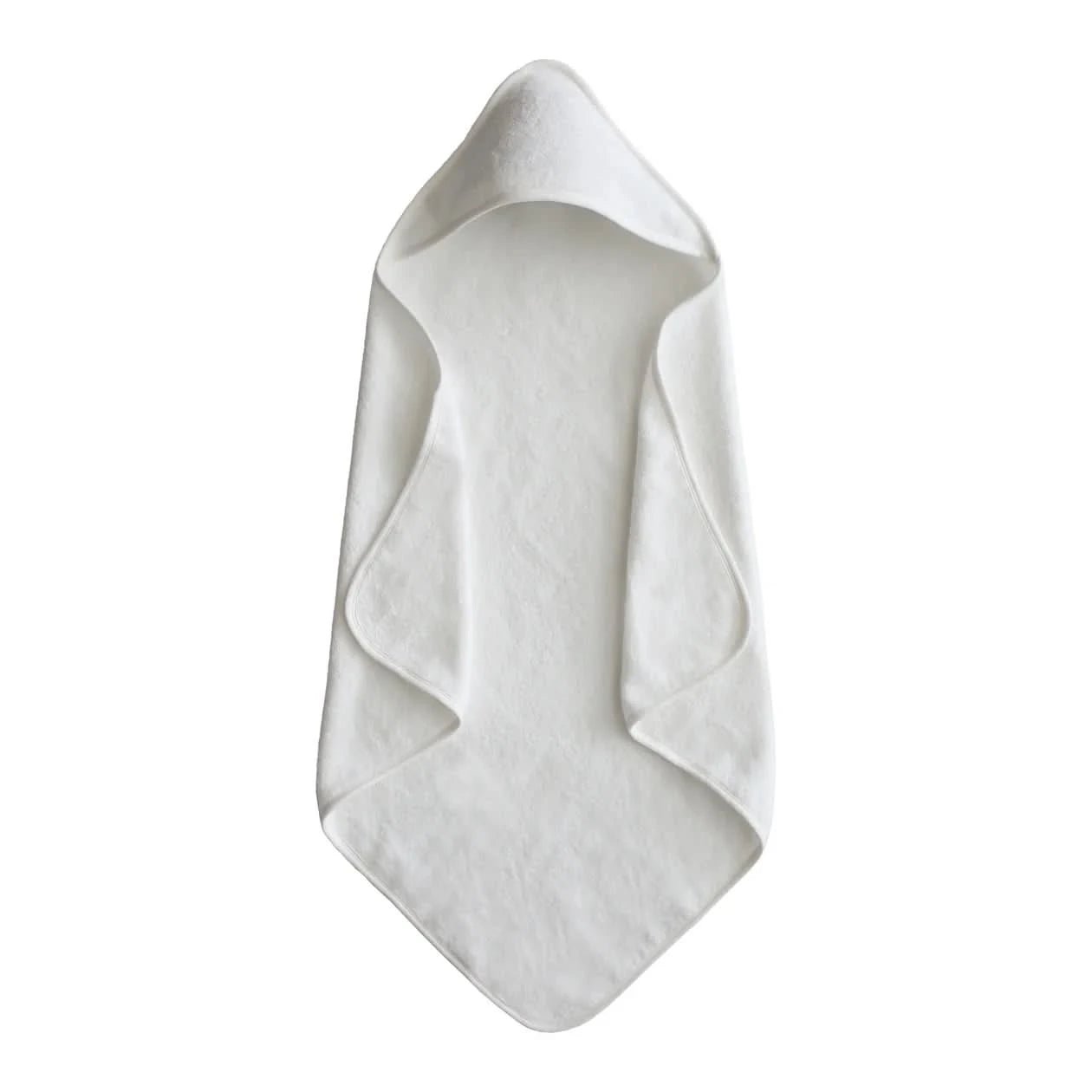 Mushie Organic Cotton Baby Hooded Towel - Pearl kids outfit