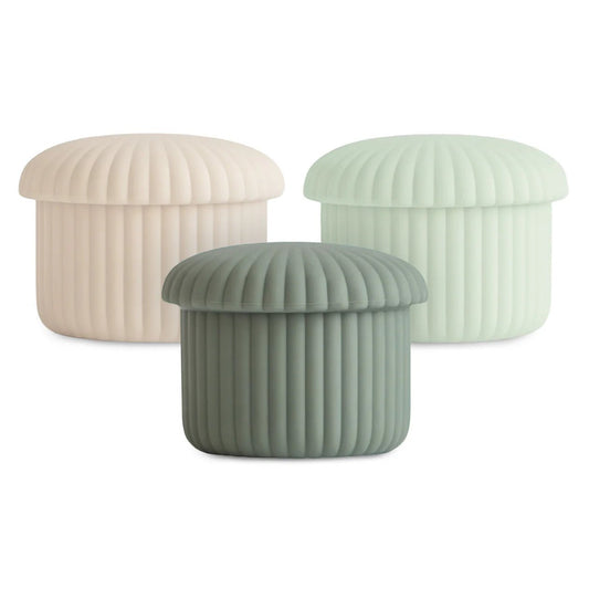 Mushie Silicone Baby Food Containers 3 - Pack - Green Combo kids outfit