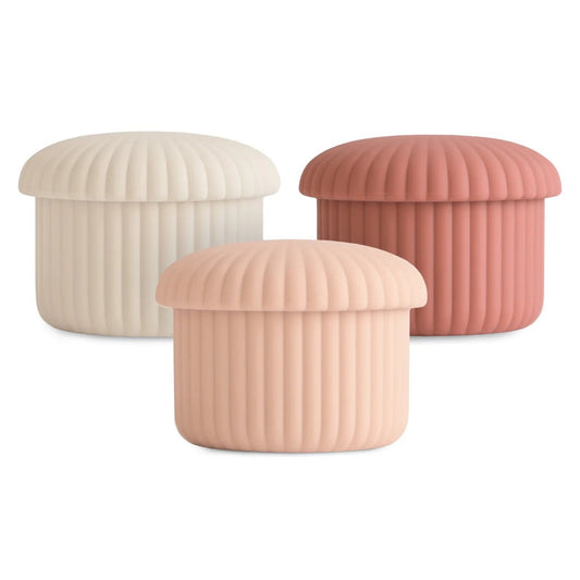Mushie Silicone Baby Food Containers 3 - Pack - Pink Combo kids outfit