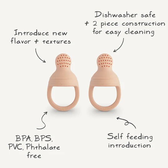 Mushie Silicone Fresh Food Feeder 2 - Pack - Sage kids outfit