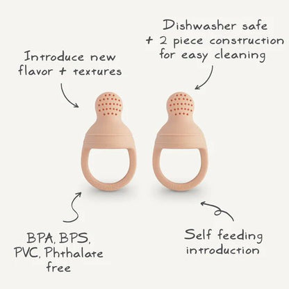 Mushie Silicone Fresh Food Feeder 2 - Pack - Sage kids outfit