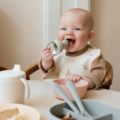 Mushie Silicone Fresh Food Feeder 2 - Pack - Sage kids outfit