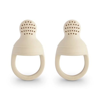 Mushie Silicone Fresh Food Feeder 2 - Pack - Shifting Sand kids outfit