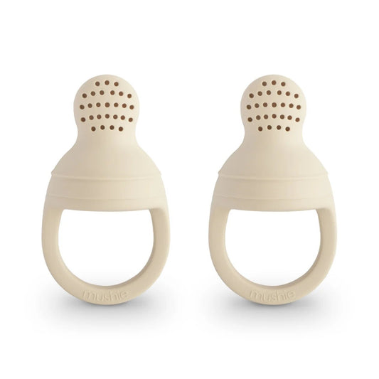 Mushie Silicone Fresh Food Feeder 2 - Pack - Shifting Sand kids outfit