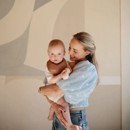 Muslin Bib 2 - Pack (Tan/Fog) kids outfit
