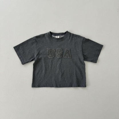 Kids USA Patch Oversized Top (15m-7y) - 2 Colors - AT NOON STORE