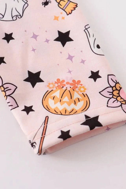Pink Pumpkin Graphic Dress (1 - 6y) - Pink kids outfit