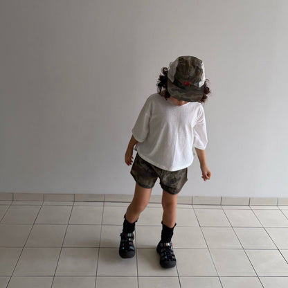 [PRE - ORDER] Kids SS26 Summer Camouflage Shorts (2 - 7y) - Olive - AT NOON STORE