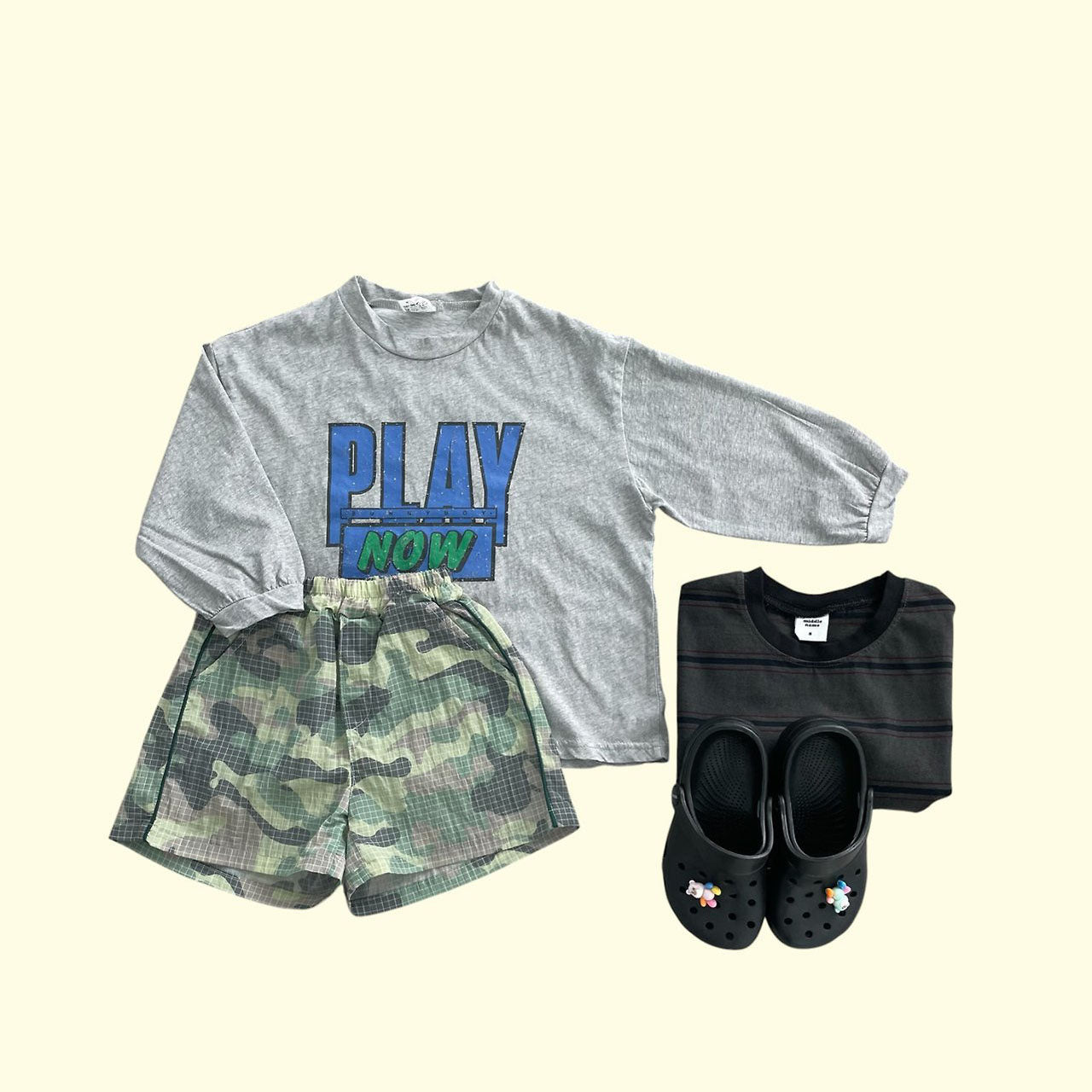 [Pre - Order] Toddler SS26 Camouflage Shorts (3 - 11y) - 2 Colors kids outfit