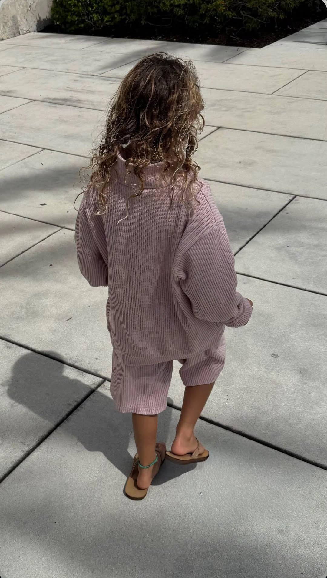 [At Noon Original Design] Kids Half-Zip Waffle Top and Shorts Set (6m-7y) - 3 Colors - AT NOON STORE