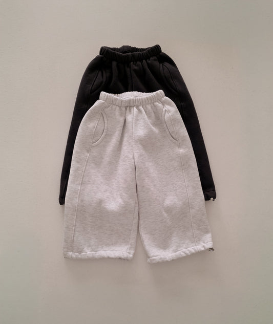 Kids Brushed Cotton Adjustable Hem Loose Fit Jogger Pants (2-8y) - 2 Colors