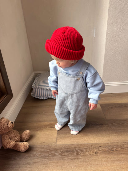 Toddler Denim Overalls (1-7y) - Blue - AT NOON STORE