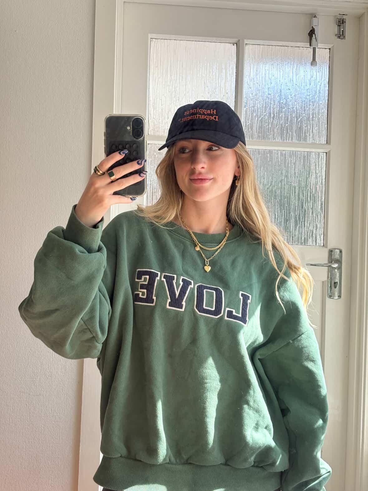 [At Noon Exclusive]] Mom Corduroy Embroidery  LOVE Sweatshirt (One Size) - 2 Colors - AT NOON STORE
