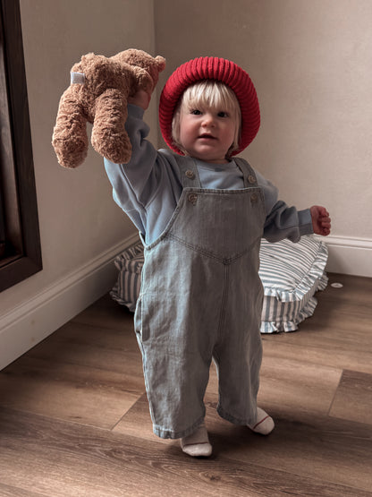 Toddler Denim Overalls (1-7y) - Blue - AT NOON STORE