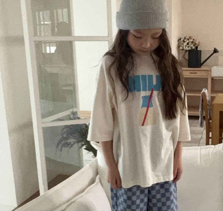Toddler MILK Oversized Short Sleeve Top (2-8y) - 2 Colors - AT NOON STORE