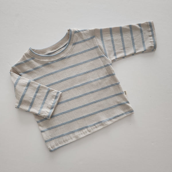 Kids Long Sleeve Stripe Top (3m-5y) - Blue