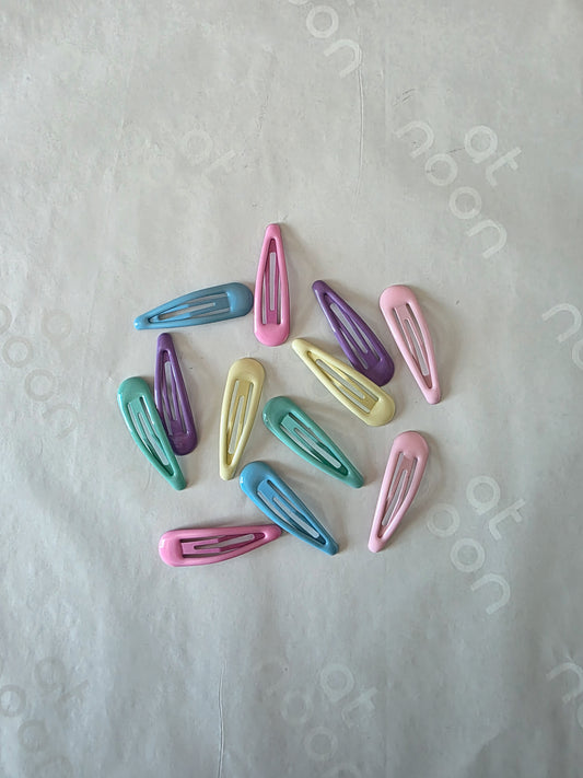 Girls Snap Clips (12pk) - Pastel - AT NOON STORE