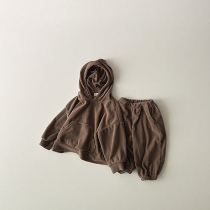 Toddler W25 Comfy Fleece Hoodie and Jogger Pants Set (1-6y) - 2 Colors