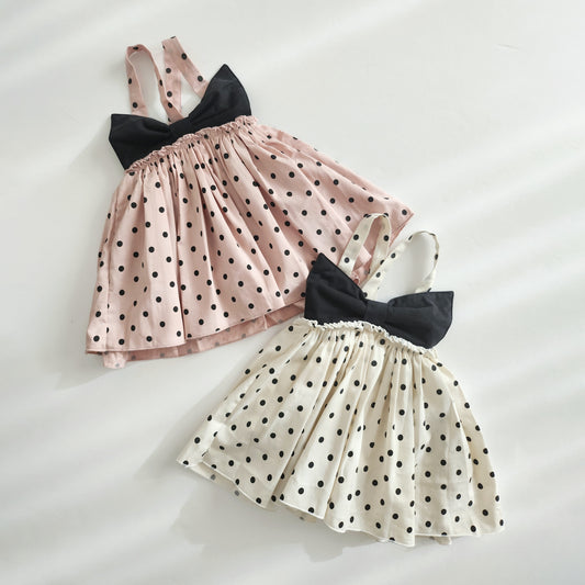 Baby Sleeveless Bow Dress Romper (3-18m) - 2 Colors - AT NOON STORE