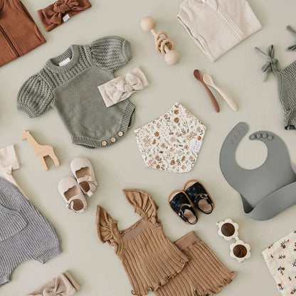 Sage Knit Shirt Romper (3 - 18m) kids outfit
